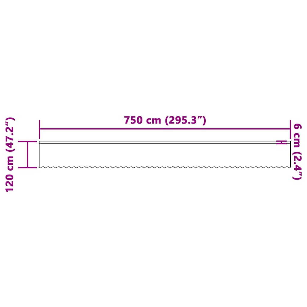 Lace Curtain with Curtains White 750x120cm Polyester